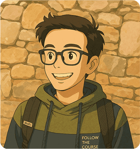 Stylized portrait of Sudhansh in Ghibli art style