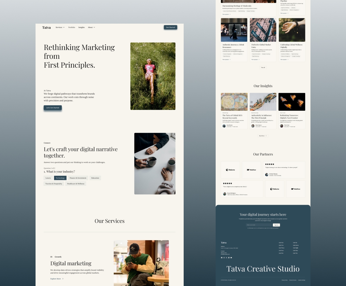 Screenshot or preview of Tatva Creative